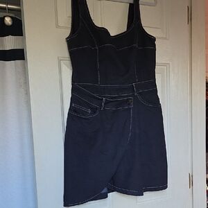 OverAlls Black Denim Dress